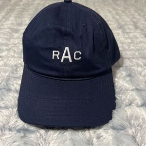 Russell Athletic blue  RAC Embroidery hat leather strap metal buckle new no tag